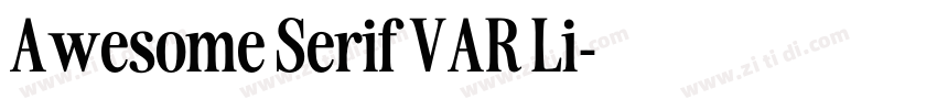 Awesome Serif VAR Li字体转换